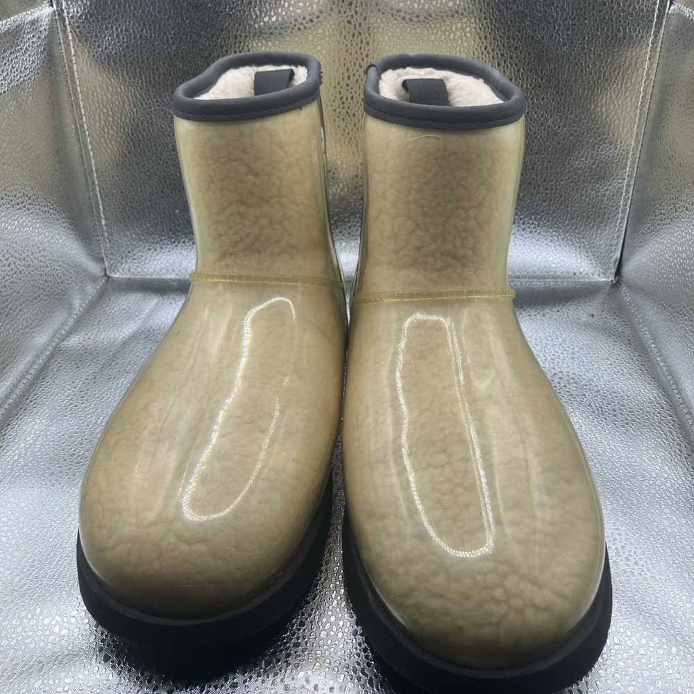 Size 10.5 UGG CLASSIC CLEAR MINI Transparent Waterproof Boots